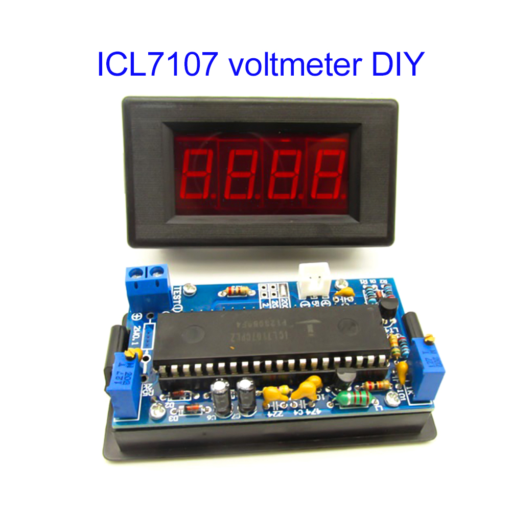 Diy Electronics For Beginners - Kit Suku Cadang Voltmeter ICL7107 DIY