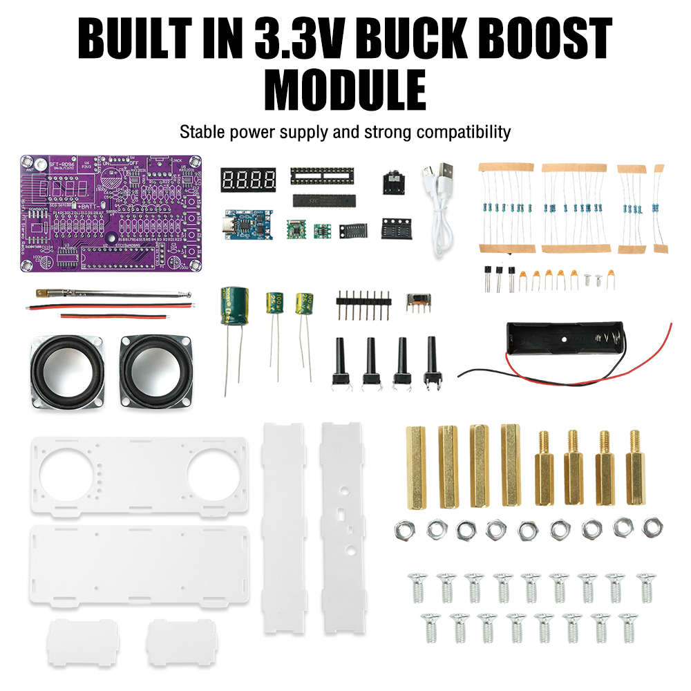 Diy Audio Electronics Projects - Kit DIY Radio FM Dual-Channel 87.5-108MHz