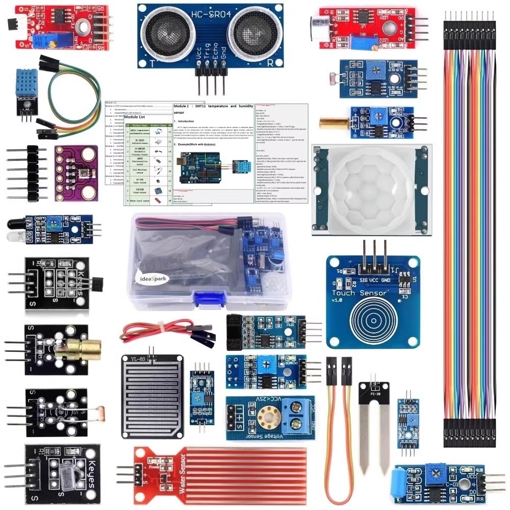 Kit modul Sensor 22 dalam 1, K - Arduino Uno Starter Kit ulasan dan harga