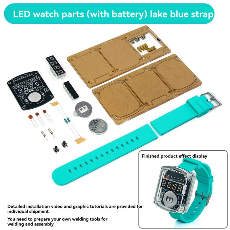 2X Kit Jam Tangan LED DIY Elek - Diy Electronics Youtube ulasan dan harga