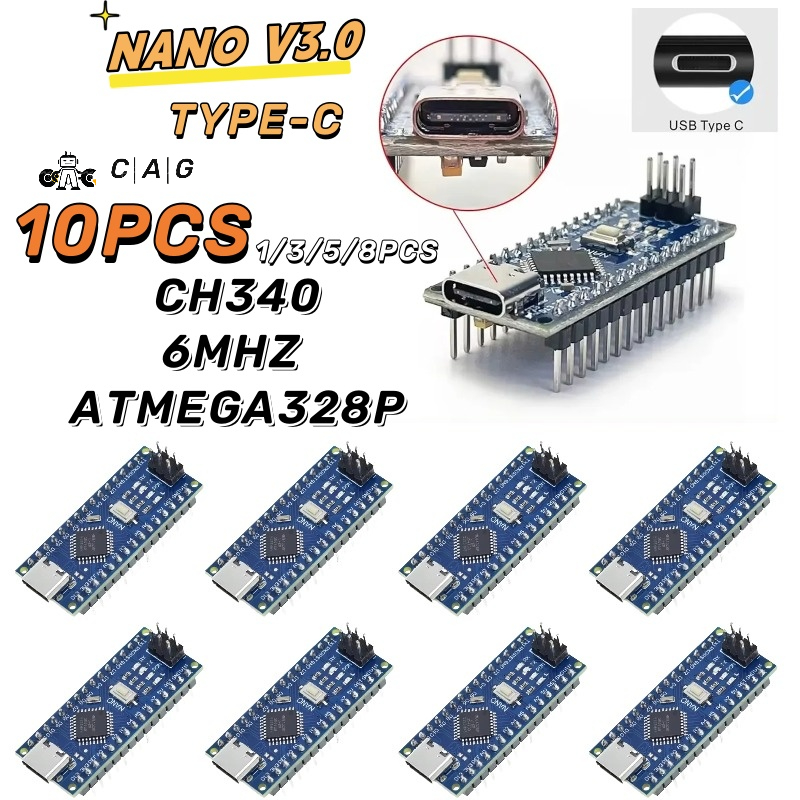 1 - 10PCS Type-C USB Nano 3.0  - Arduino Uno Starter Kit ulasan dan harga