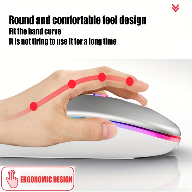 Mouse Nirkabel RGB Isi Ulang U - Diy Mouse Electronics ulasan dan harga