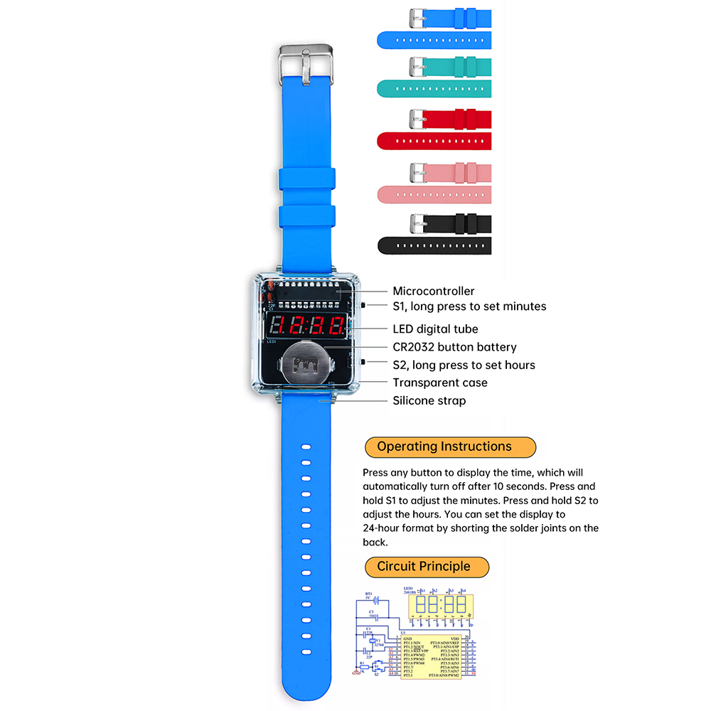 Kit Jam Tangan Elektronik DIY  - Diy Electronics Youtube ulasan dan harga